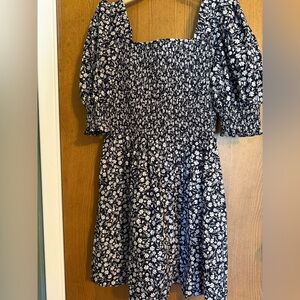 1.STATE Monochrome Floral Dress